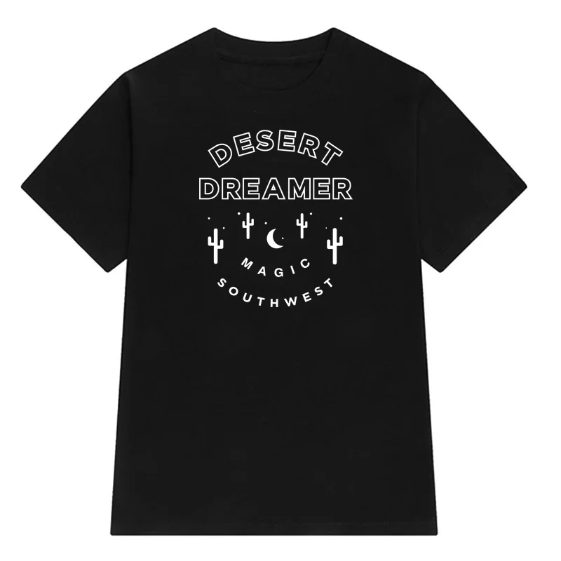 

Desert Dreamer T-Shirt Graphic T-Shirt Summer Vintage Shirt Fashion Clothing Boho Womens Tees Retro 70s Cactus Tshirt Tumblr