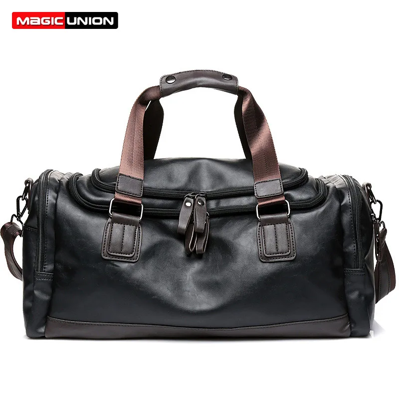 Волшебный союз Новый Для мужчин кожаные дорожные сумки Сумки для на плечо