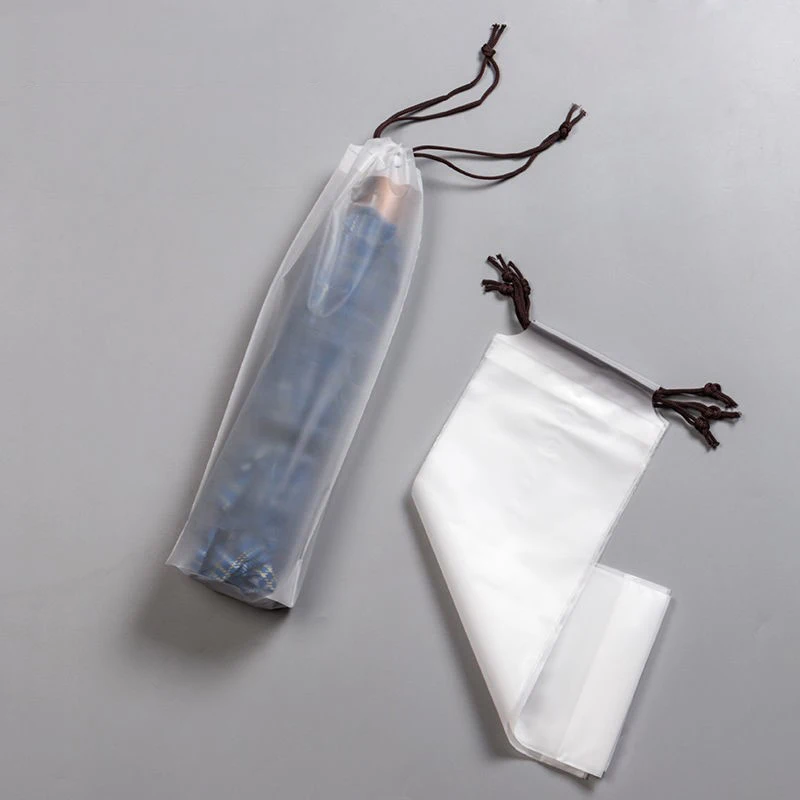 

1/2/5Pcs Umbrella Storage Bag Translucent Plastic Bags Reusable Portable Umbrella Drawstring Storage Home Organizer Cover