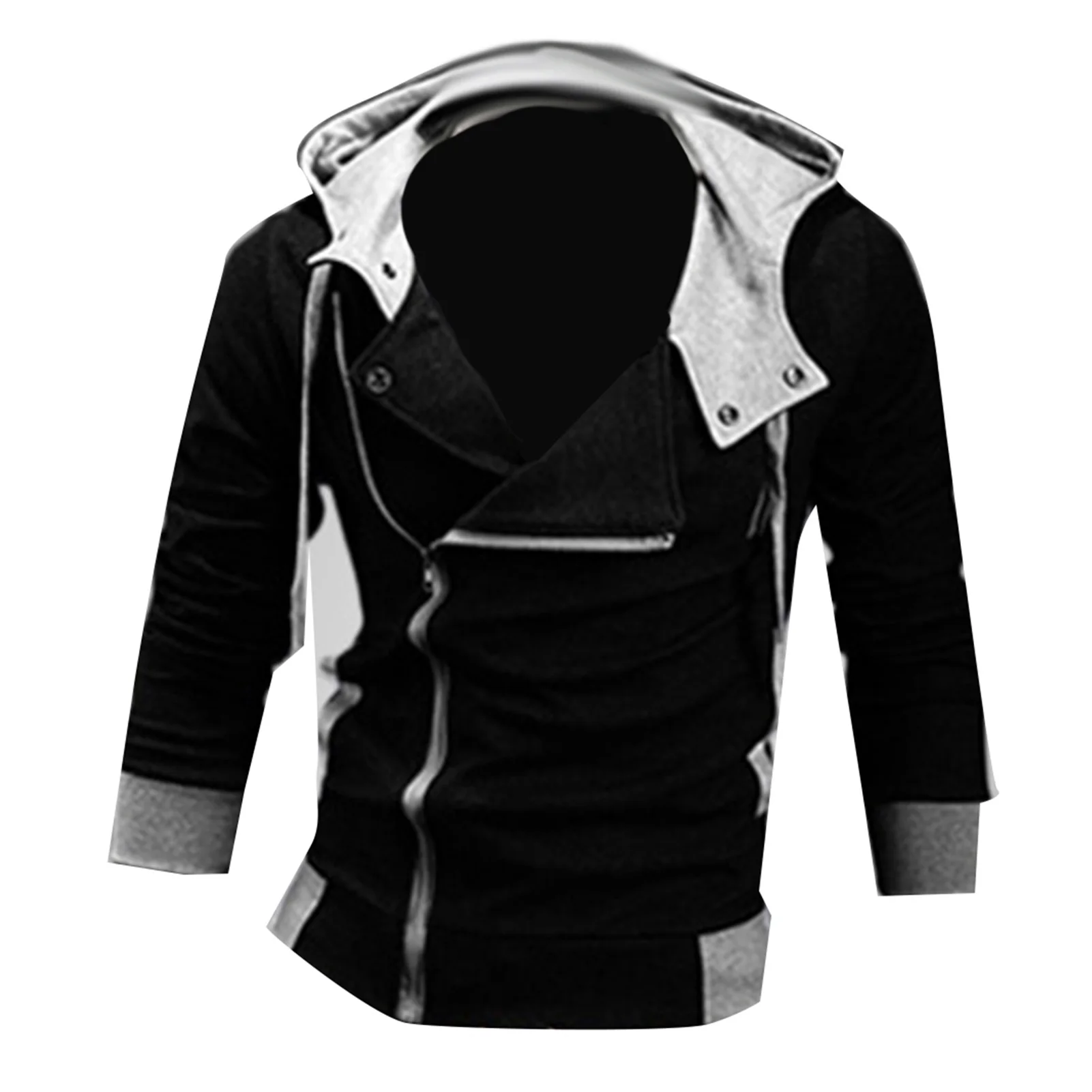 

2021NEW NEW Mens Plus Size Sweatshirt Jackets Autumn Casual Fleece Coats Solid Color Mens Sportswear Stand Collar Sliming