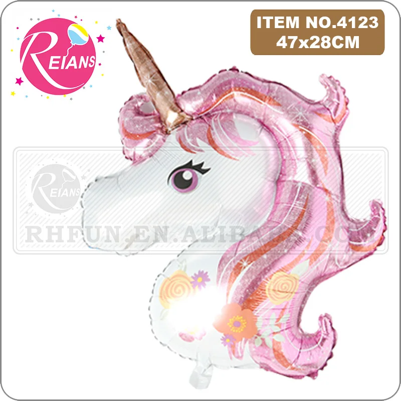 Mini baby shower favor birthday party children Animal unicorn head balloon decor rainbow supplies wedding child globos | Дом и сад
