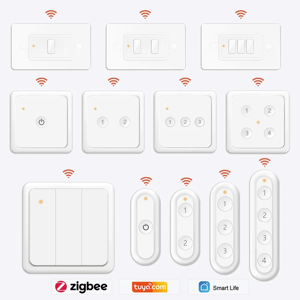 ZigBee 3.0 беспроводной 12 кнопочный пульт дистанционного управления Tuya устройства Автоматизация сцены с помощью приложения Smart Life Alexa работает с Zigbee2MQTT