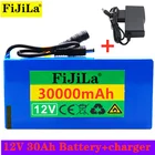 100% Высококачественная перезаряжаемая портативная литий-ионная батарея DC 12 В 30000 мАч с европейской вилкой 12,6 в 30 Ач Аккумулятор + зарядное устройство