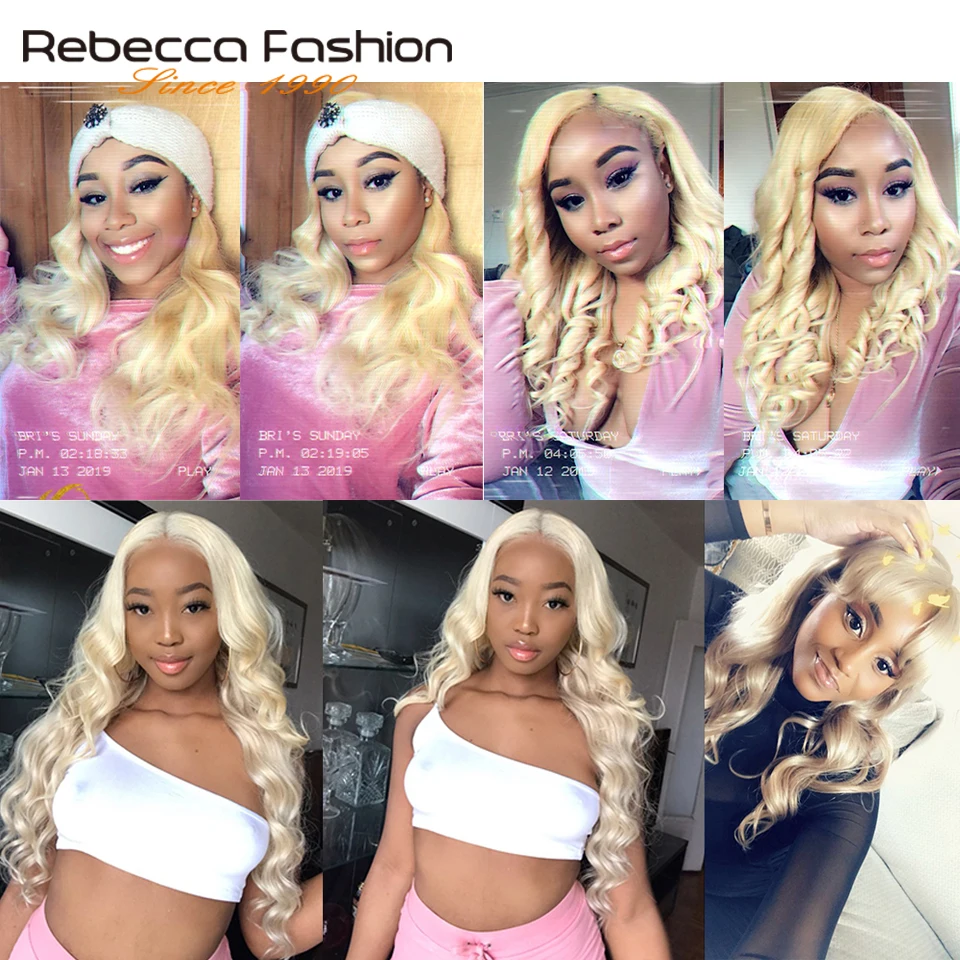 

Rebecca 613 Honey Blonde Bundles Body Wave Brazilian Hair Weave Bundles 100% Remy Hair Extensions 1/3/4 Bundles 10 to 26 Inches