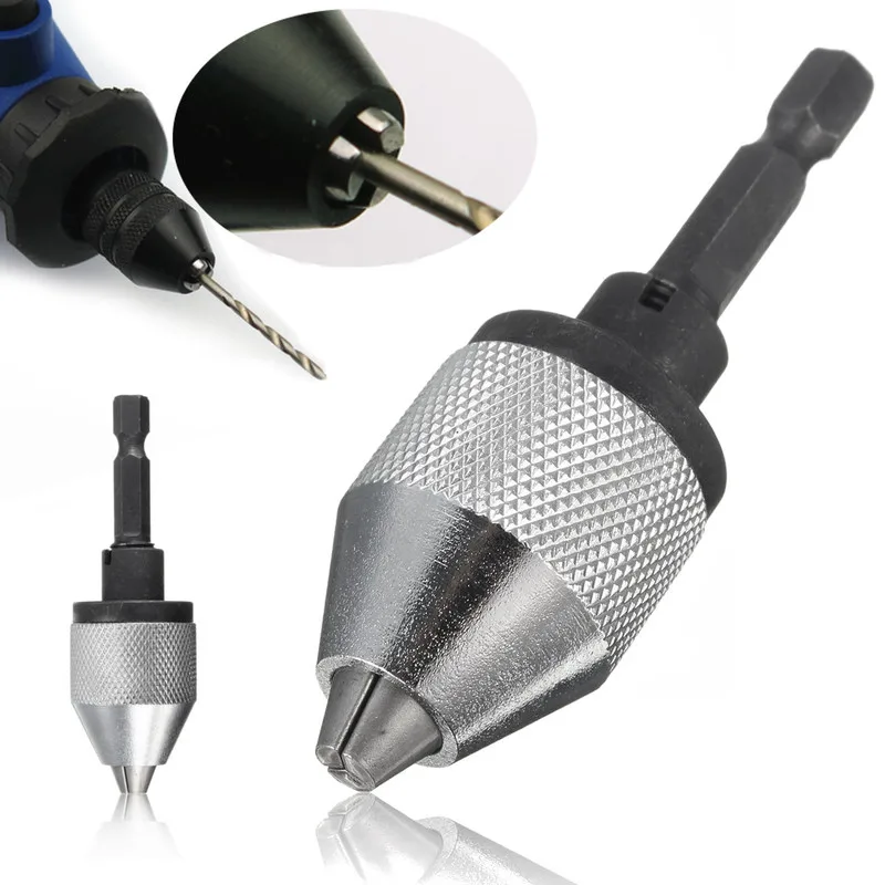 

Mini Electric Grinder Quick Change Drill Chuck 6.35mm Hex Shank Universal Drill Bit Converter Screwdriver Impact Driver Adaptor