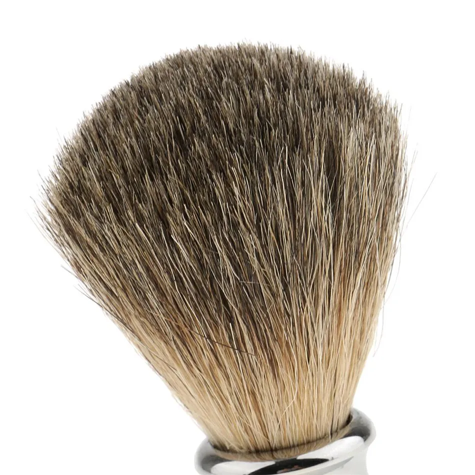 Qshave, Мужская щетка для бритья из чистого барсука, дерево,, для бритвы, безопасная, прямая, Классическая, безопасная бритва, деревянная, для бритья, Мужская щетка
