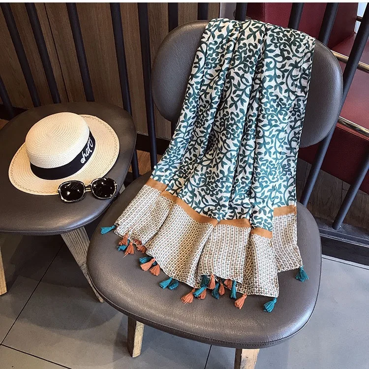 Женский шарф в богемном стиле осенне-весенний хиппи мексиканском винтажный