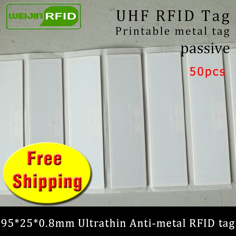 Ультратонкая анти металлическая метка UHF RFID 915 МГц 868 м 50 шт. Бесплатная доставка