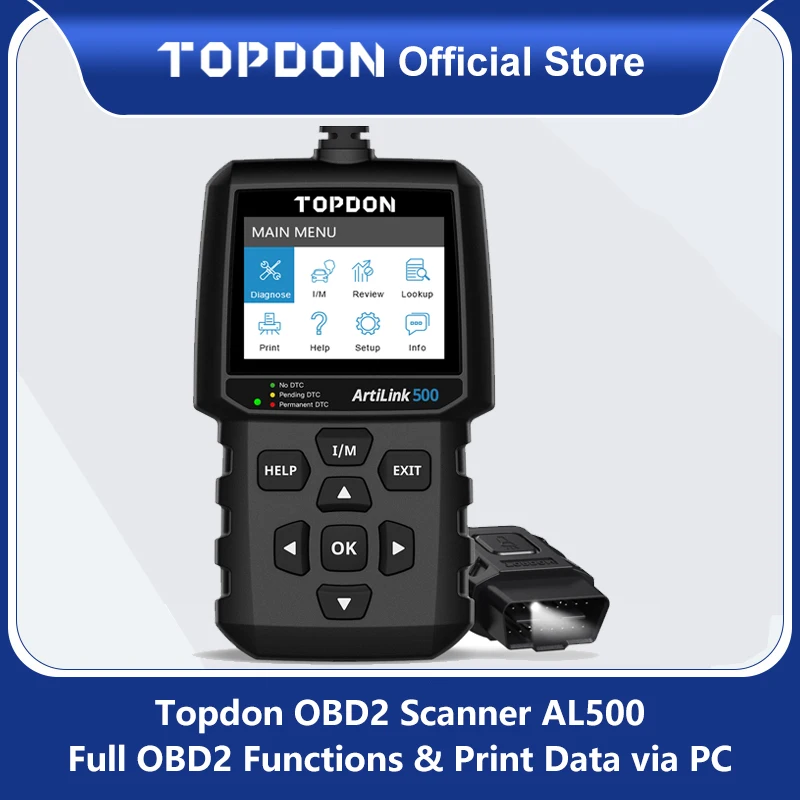 Автомобильный диагностический инструмент TOPDON AL500 Obd2 OBD 2 сканер анализатор