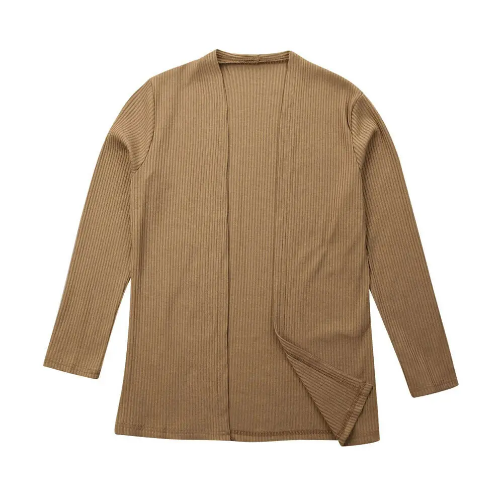 Мужской трикотажный кардиган с длинным рукавом черный/белый/серый/хаки | Мужская