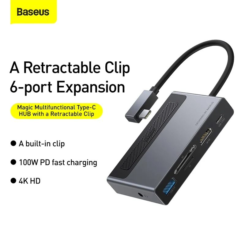 baseus usb c hub type c to multi usb 3 0 hub hdmi compatible adapter dock for tablet 6 in 1 type c hub dock macbook pro huawei free global shipping