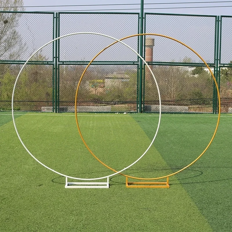 

Iron Circle Wedding Birthday Arch Decoration Background Wrought Props Outdoor Lawn Round Backdrop Wedding Frame Wedding decor