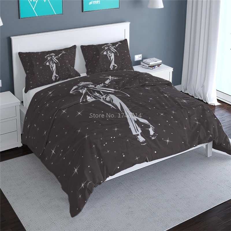 

Michael Jackson 3D Printed Bedding Set Soft Comfortable Bed Linens Bedclothes Duvet Cover Set for Fans Twin Full Queen King Size