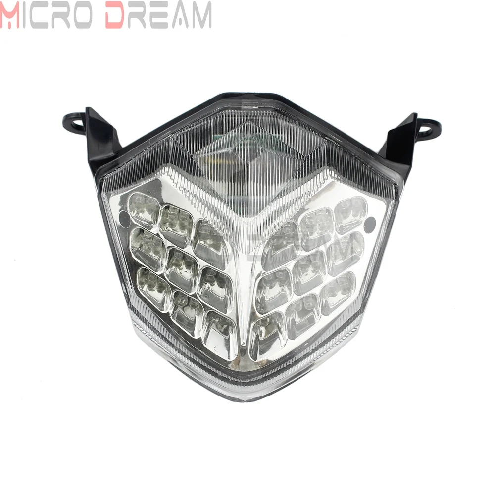 clear Мотоциклетные встроенные светодиодные задние стоп Сигналы поворота для Kawasaki Ninja ZX-10R ZX-6R/636 Z750 Z1000 2007 2008 2009 - Цвет: clear