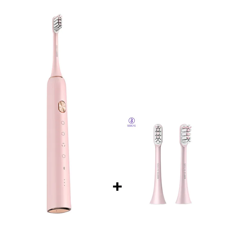 Pink kit 11 зубная щетка Soocare X3 Soocas обновленная электрическая звуковая Смарт чистая Bluetooth Водонепроницаемая беспроводная зарядка Mi Home APP - Цвет: Pink kit