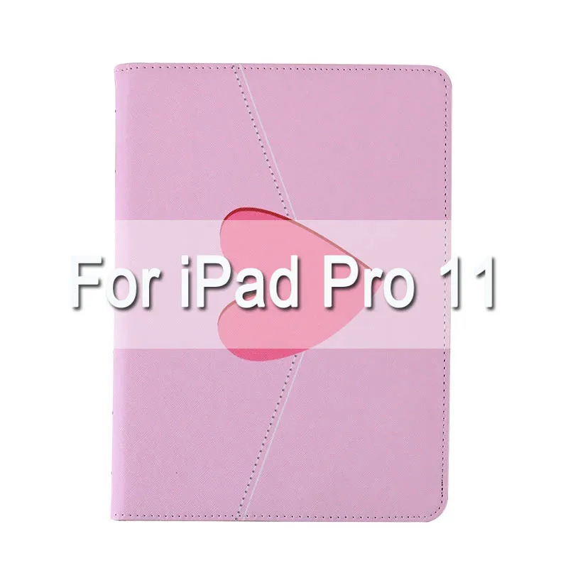 for ipad pro 11 Чехол-книжка с магнитной застежкой для iPad Pro 9," 10,5 11 Air Air2 мини, на возраст 1, 2, 3, 4, 5 и розового цвета с сердечком Стиль Tablet крышка чехол для нового iPad 9,7 - Цвет: for ipad pro 11