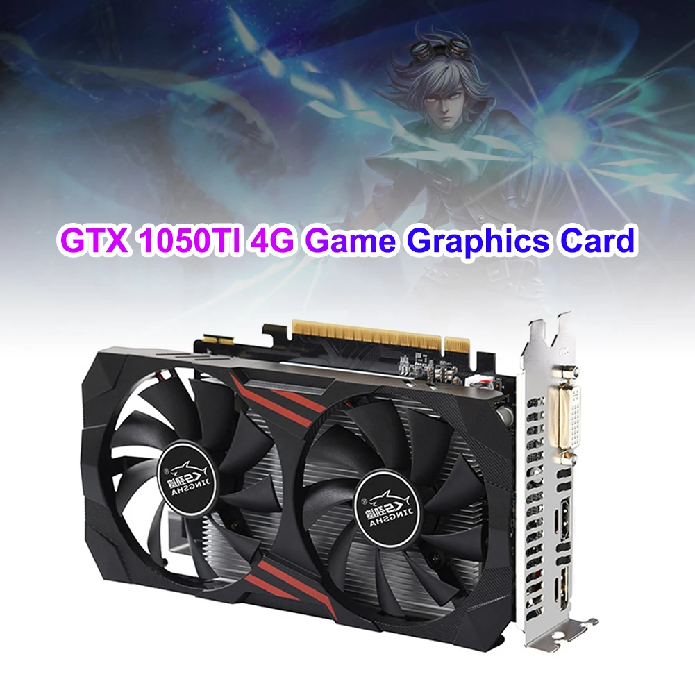 Brand New Original Graphics Card NVIDIA Geforce GTX1050 Ti 4GB GDDR5 128-bit Supports HDMI DVI +DP Interface Dual |