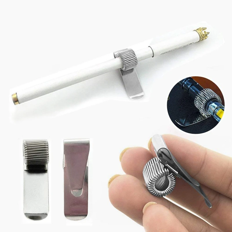 Держатель ручки из нержавеющей стали для весенних ноутбуков и клипбордов