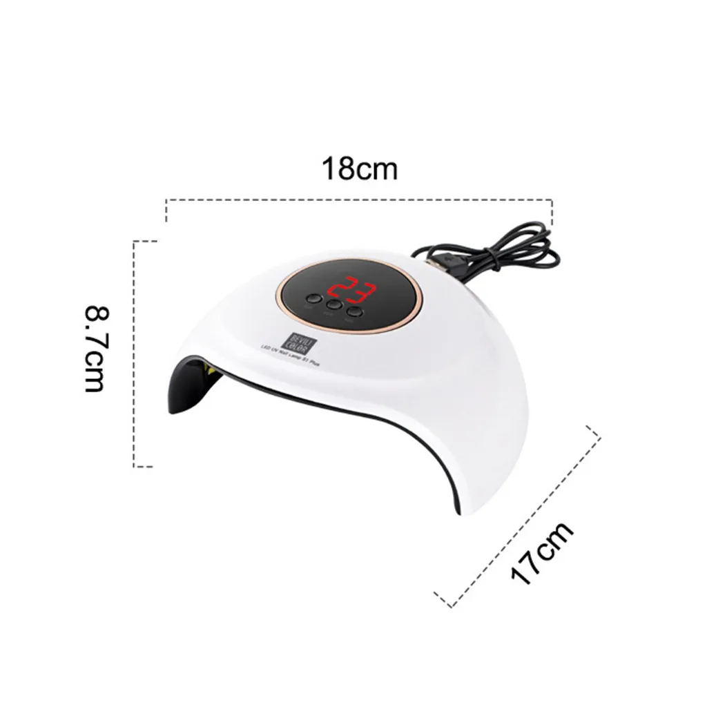 Светодиодный УФ сушильный светильник для ногтей 48 Вт ABS профессиональный уход за