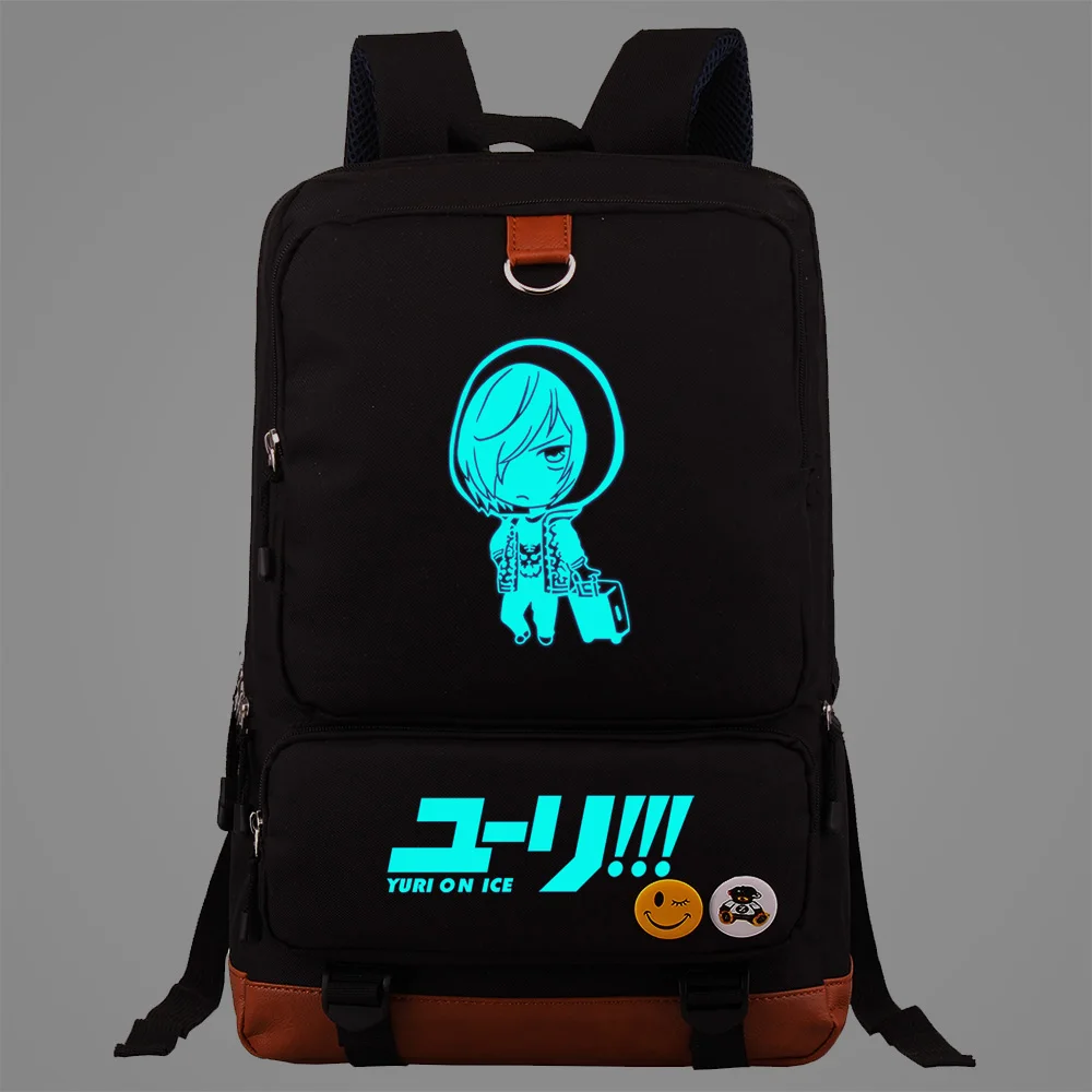 

New Luminous Yuri On Ice Boys Girls Kids School Book Bags Women Bagpack Teenagers Student Canvas Men Laptop Travel Backpack