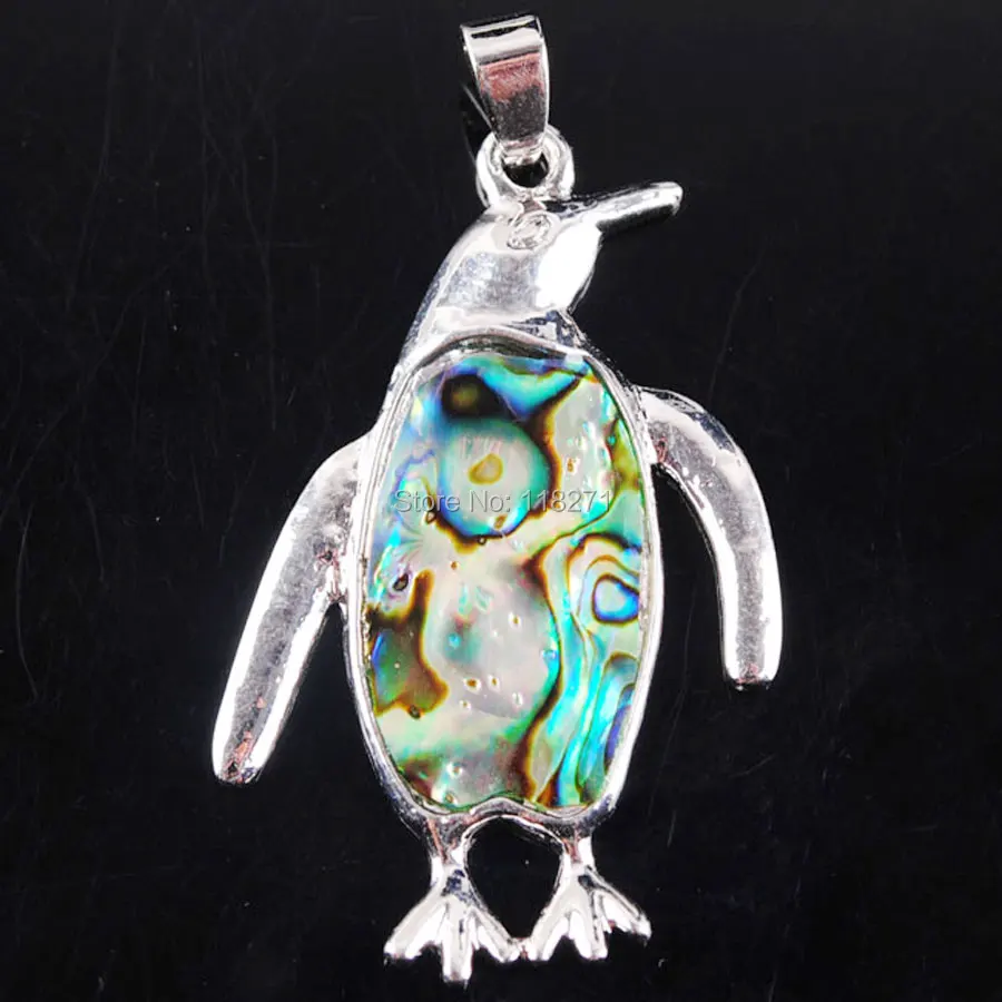 WOJIAER Новый зельский Абалон жемчуг Синий Драгоценный Камень Подвеска Бижутерия