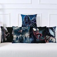 marvel venom spider man cartoon printing bedroom lumbar cushion cover home decoration sofa linen pillow cover 4545cm square