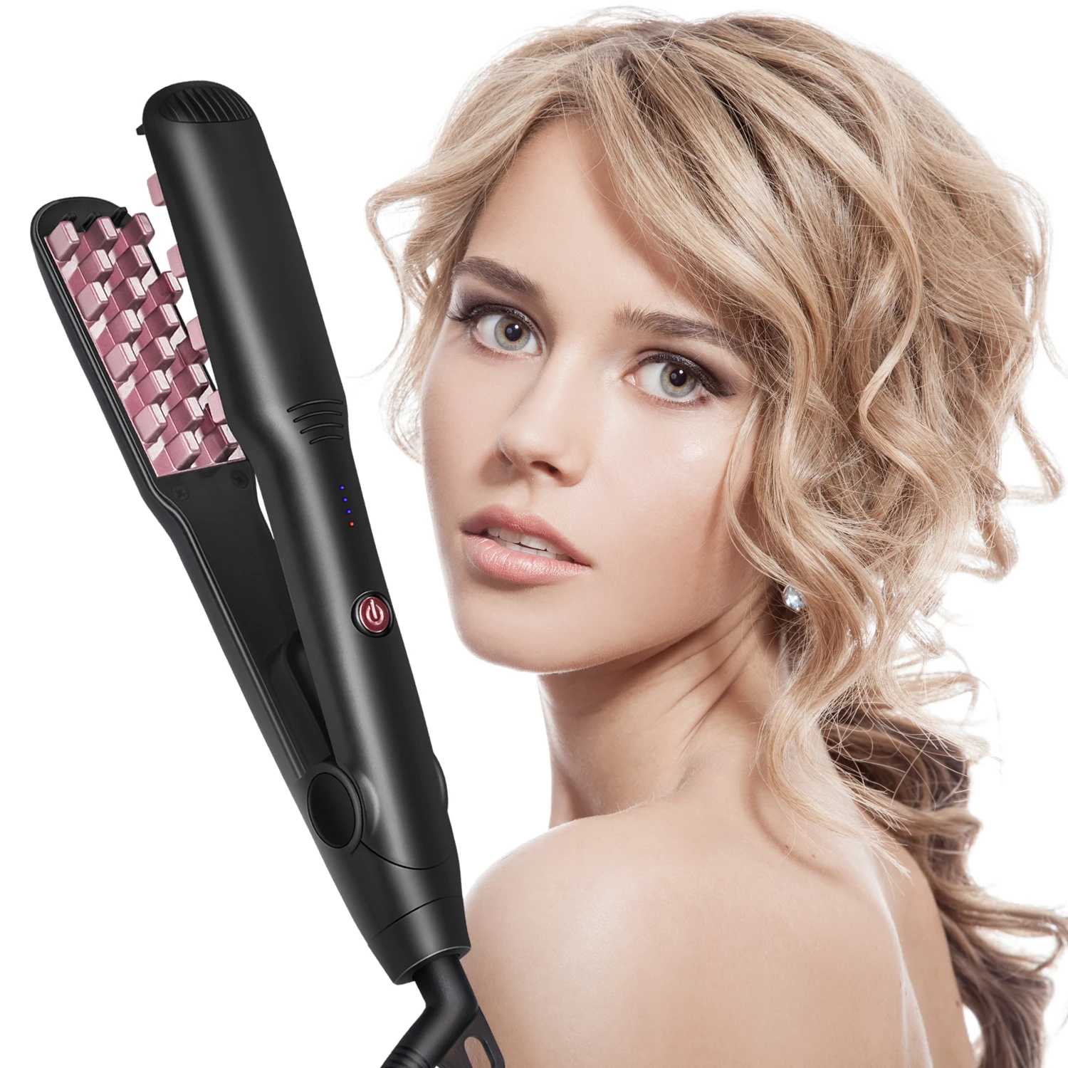 

Fluffy Hair Straightener Hair Volumizing Iron Flat Iron Hair Straightener Digital Flat Iron with LCD Display Hair Styling Tools
