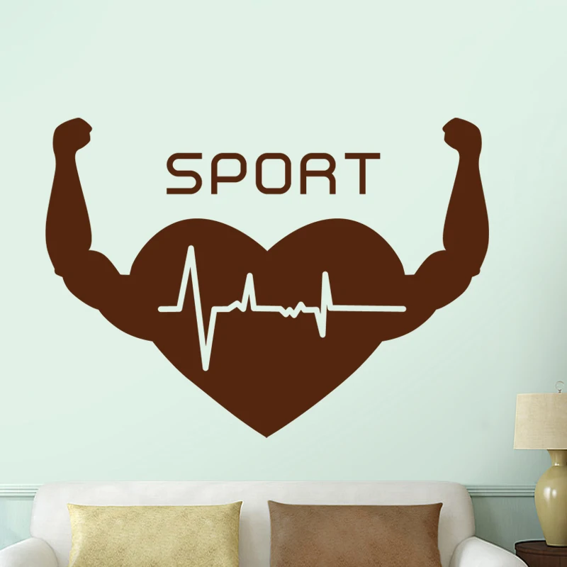 

Fitness Decal Gym Sticker Body-building Posters Vinyl Wall Decals Mural Fitness Crossfit Decal Muscle Gym Sticker