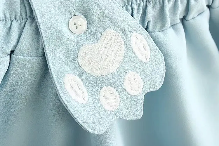 Новинка летние женские юбки юбка с вышивкой кота собаки Harajuku Kawaii японский стиль