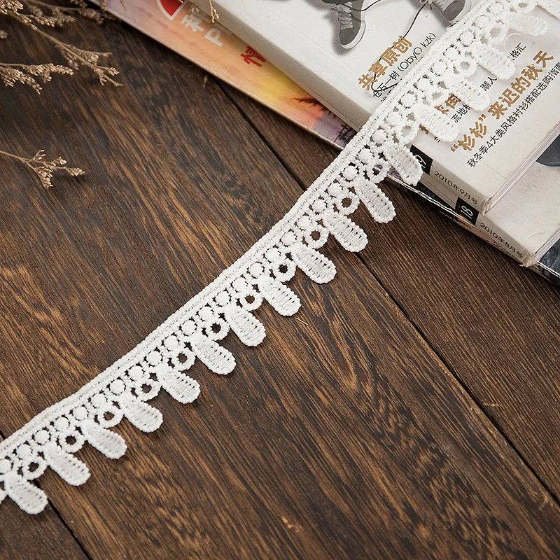 5 yards Water-soluble Lace Embroidery Ribbon for Diy Gift Packing Curtain Clothing Sewing Accessories | Дом и сад