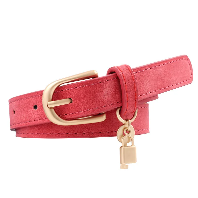 

2019 Fashion Belts For Women Grommet Euramerican Style Designer Pu Leather Strap For Lady Jeans Accessories Small Lock Decorate