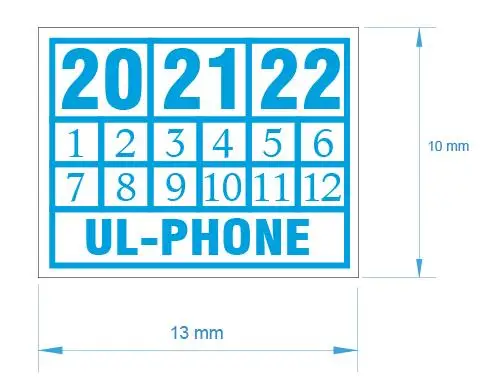 Custom order 10000pcs of 13x10mm warranty void sticker, with years months and your name, Item No. CU107