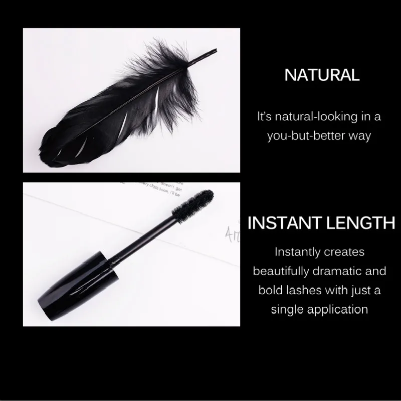 Быстросохнущая долговечная Очаровательная Водостойкая тушь для ресниц с