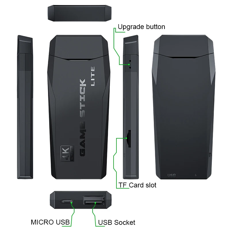 Беспроводная игровая консоль VILCORN с 4 игроками совместимая HDMI для PS1 GBA 64 Bit 12000 +