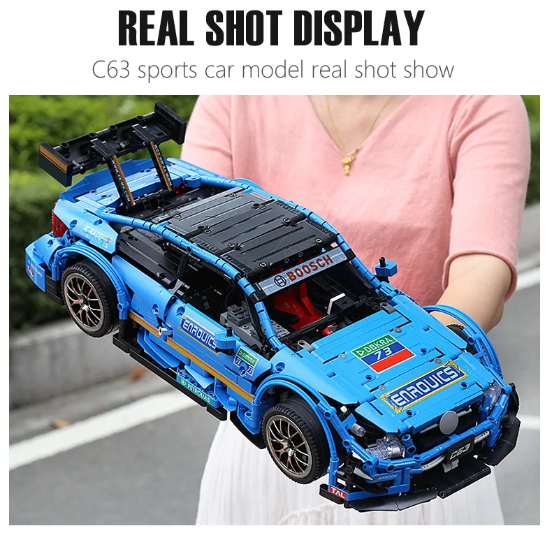 1 до 8 соотношение детские строительные блоки игрушки Совместимые MOC 6687 city technic серии Mercedes-Benzs AMG C63 модель автомобиля Кирпичи Игрушки