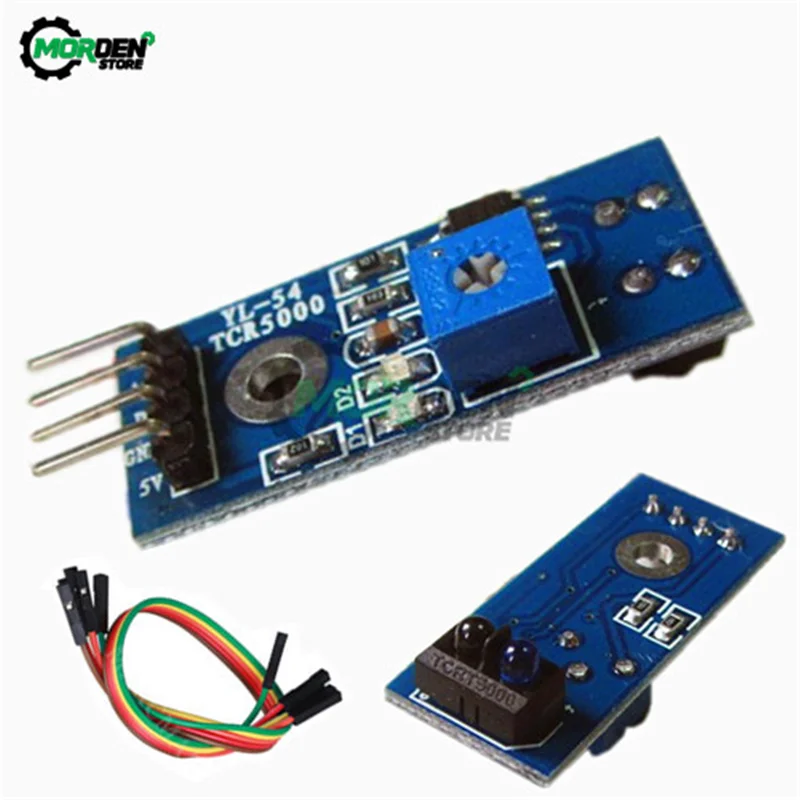 

TCRT5000 Infrared Reflective Sensor IR Photoelectric Switch Barrier Line Track Module For Arduino Diode Triode 3.3v With Cable