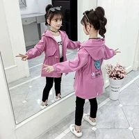 girls babys kids coat jacket outwear spring autumn overcoat top outdoor school party teenagers high quality childrens clothing