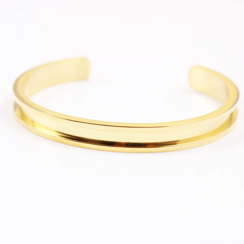 7mm gold S02 Розовое золото цвет серебристый цвет открыт манжета браслеты для женщин мужские ювелирные изделия черные браслеты ручные аксессуары регулируемые - Окраска металла: 7mm gold S02