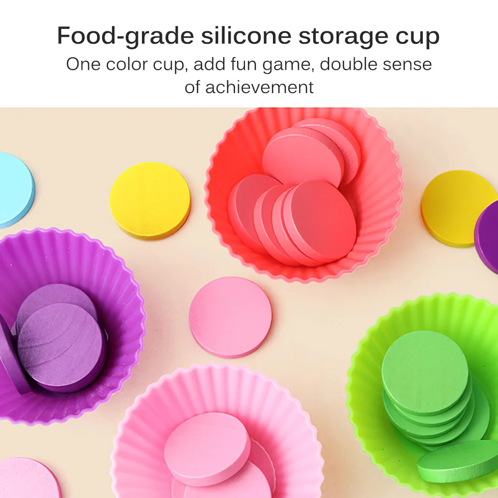 

Wooden Color Circular Plate Sorting Stacking Toy Kit Rainbow Memory Matching Game Educational Toy For Toddler Gifts