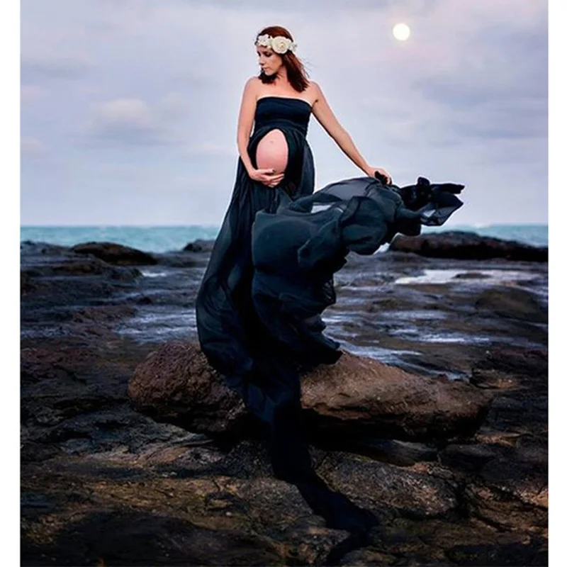 Сексуальное шифоновое платье для беременных реквизит фотосессии платья макси