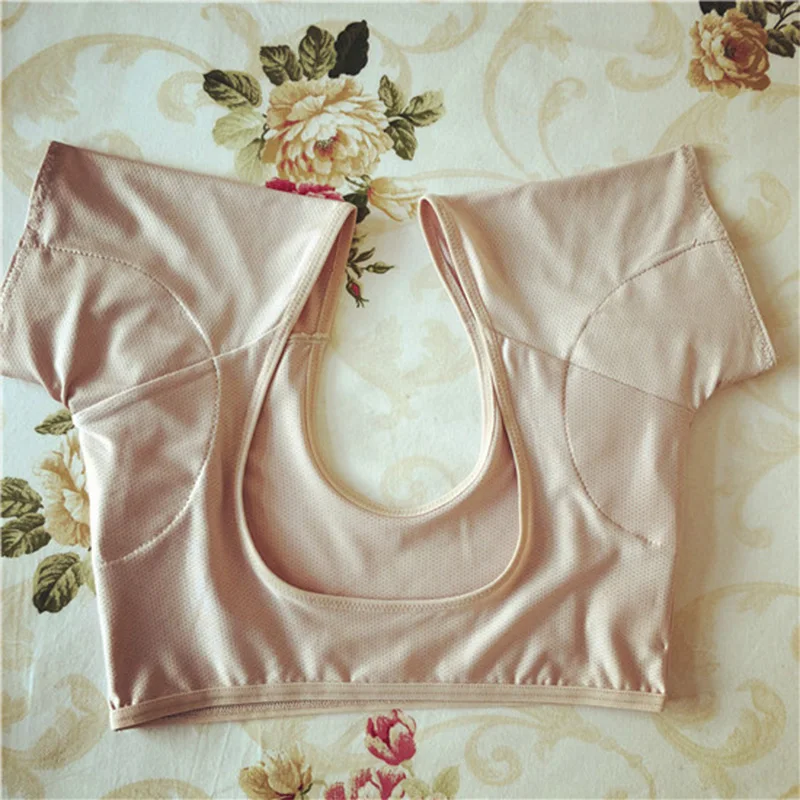 Кожа Цвет подмышечные потовые абсорбирующей подушечкой футболку можно мыть и