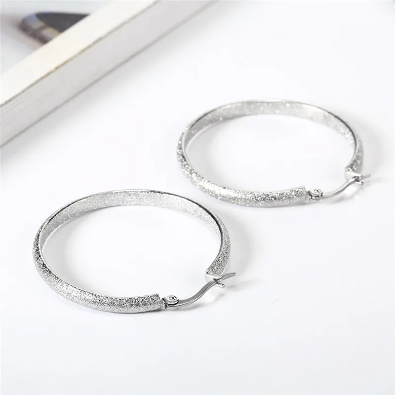 OUFEI очаровательные серьги-кольца Женские Ювелирные изделия из нержавеющей стали