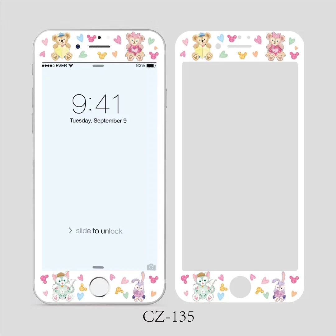 Две oroll Melody Две звезды pompomparin протектор экрана для iPhone 6 6S 7 8 plus защитная пленка из закаленного стекла