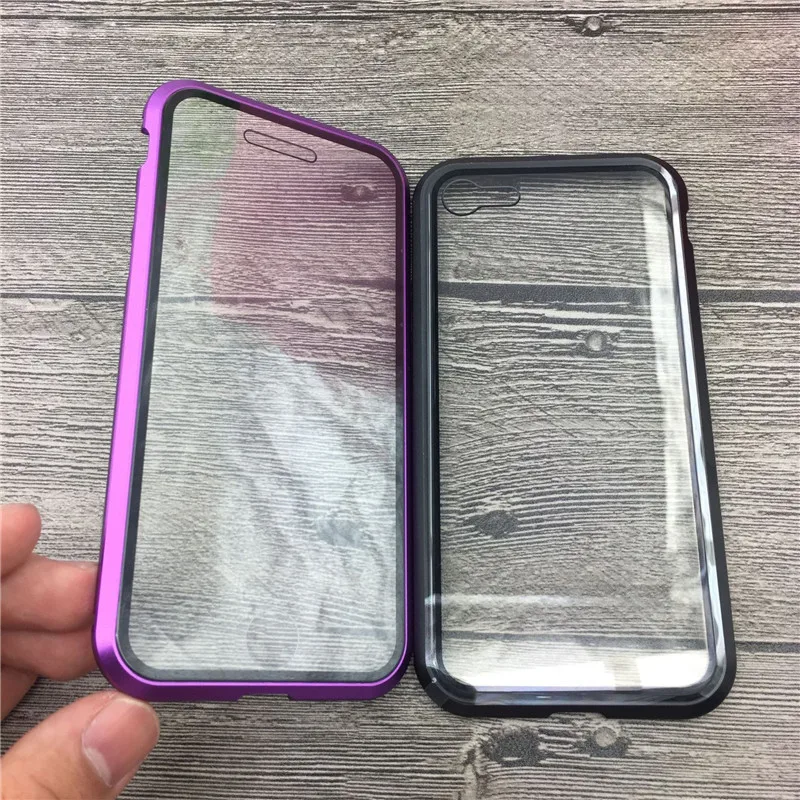 Металлический магнитный адсорбционный чехол для IPhone XS MAX X XR 8 7 Plus 6 6s