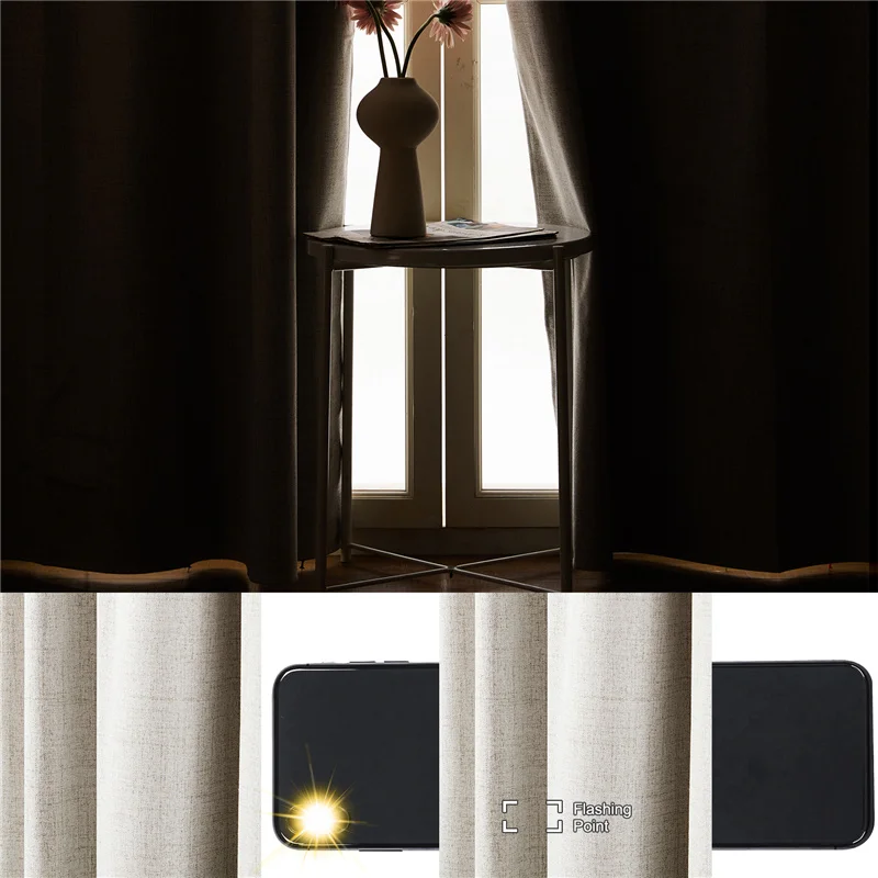 Современные звукоизоляционные занавески 100% для гостиной льняные уплотненные