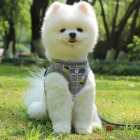 reflective breathable dogs chest harness pet clothes supplies cats dog printed breastplate vest small medium pet leash harness