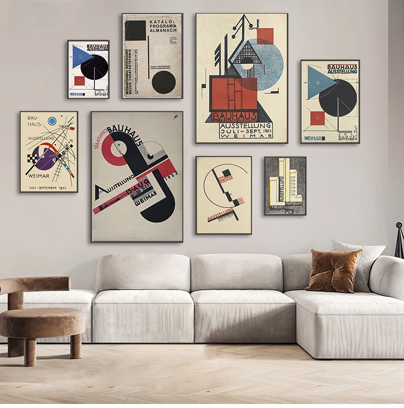 

Exhibition Canvas Painting Wall Art Picture Posters and Prints for Room Home Decor Bauhaus Ausstellung 1923 Weimer