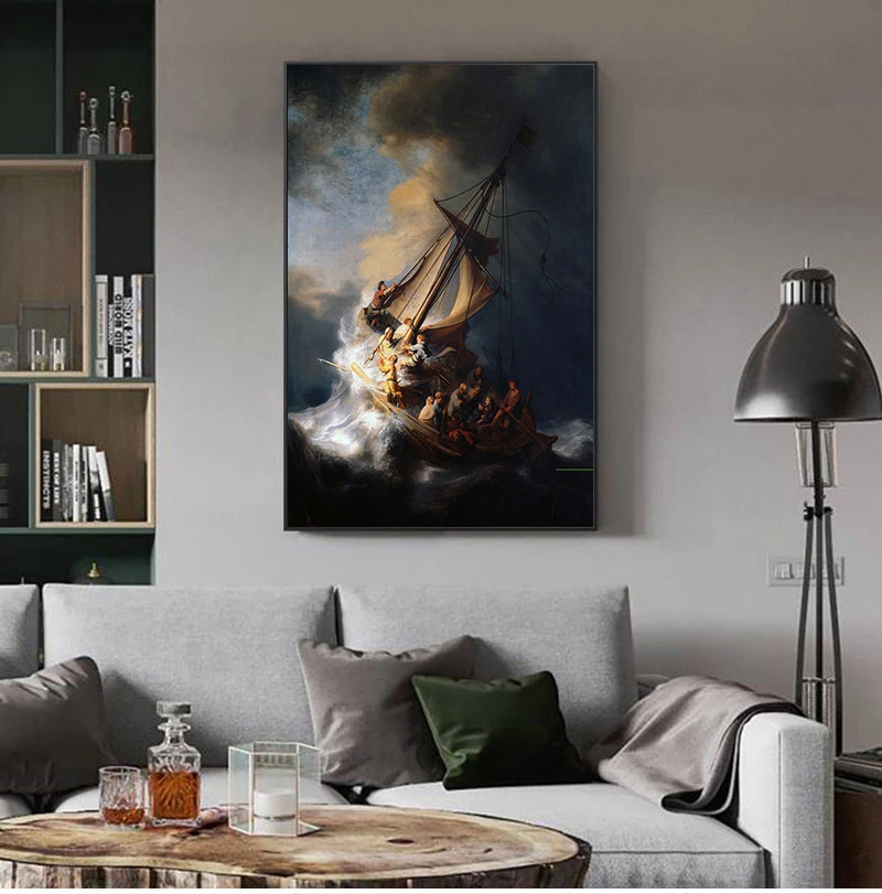

Картина маслом на холсте корабль Rembrandt, HD, настенные художественные принты, картина для гостиной, Современный домашний декор, плакаты, 1 шт. б...