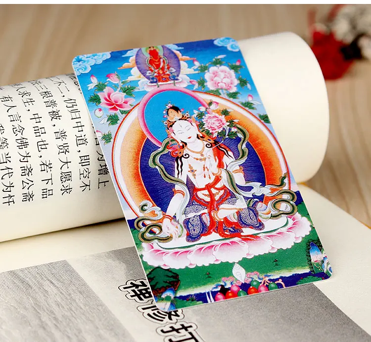 Тибетский буддизм белая статуя Тара Будды амулет карта Будды|Упаковка и стойки