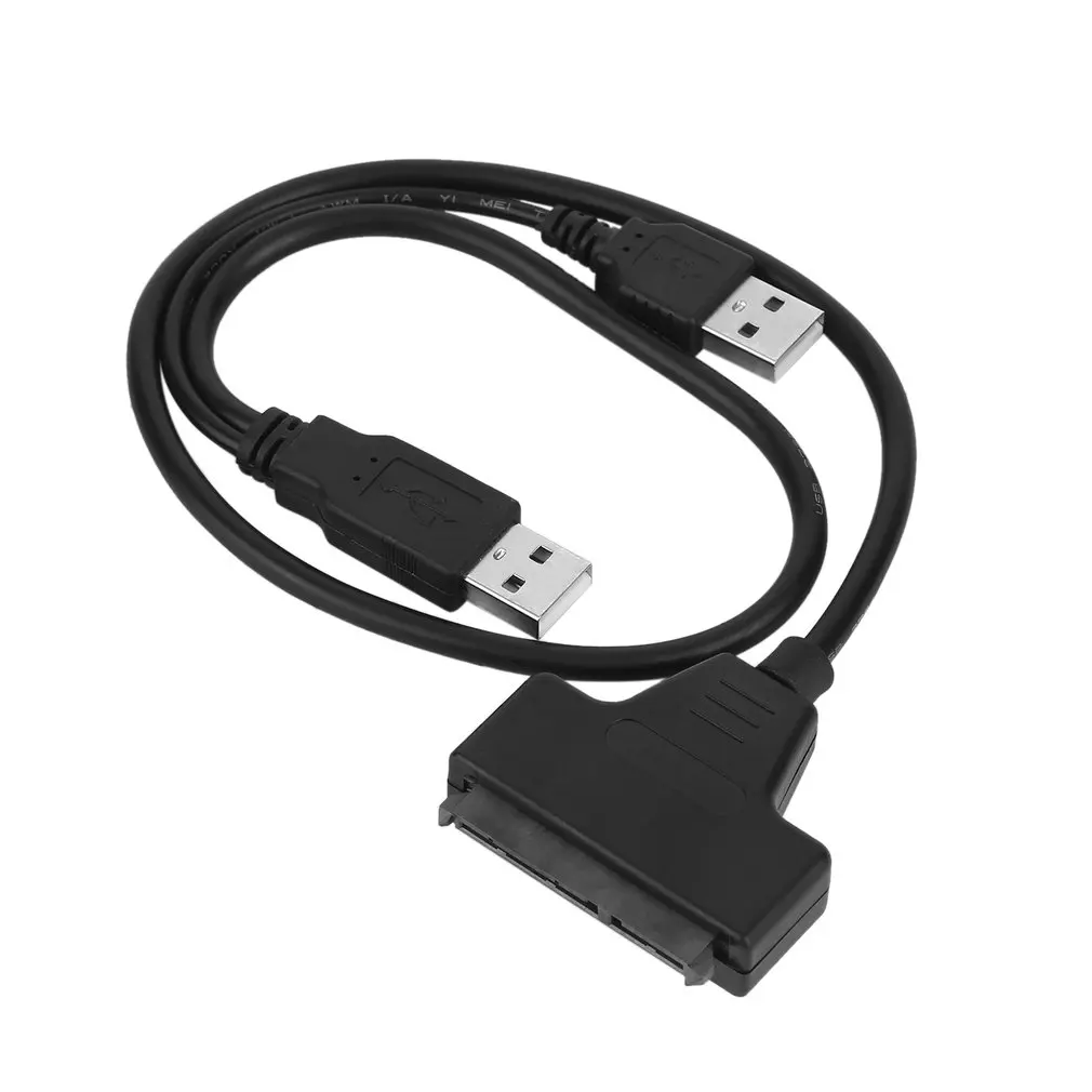 

Переходник с USB 2,0 штекер на SATA 7 + 15P 22-контактный для 2,5 дюймового SSD/жесткого диска скорость передачи до 480 Мбит/с